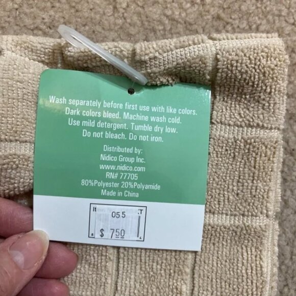 Home Concepts Microfiber Kitchen Towel – Beige Check Pattern NWT - Picture 3 of 4